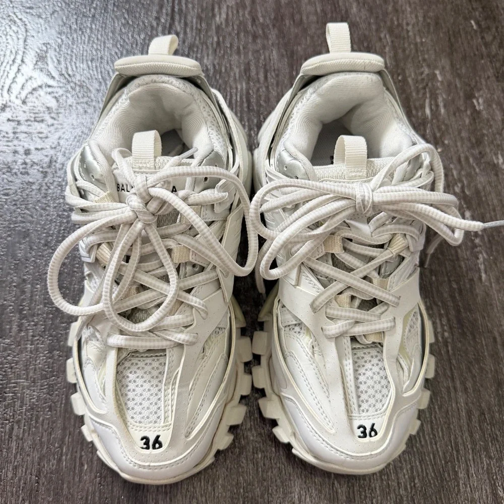 Balenciaga Track Sneakers Womens 36‎ White Chunky Mesh Designer Trainers